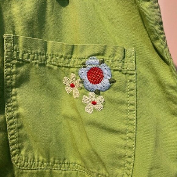 Johnny Was green cargo pants with embroidery - size L - Picture 5 of 8